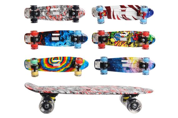 Penny Board графіті зі світними колесами скейт-піні борд