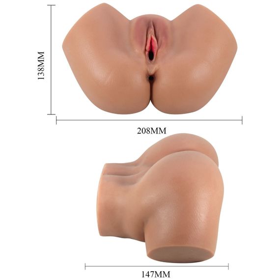 Мастурбатор вагіна анус CRAZY BULL Hailey, Vibration Double holes TPR ABS Sex Aura | Зображення 2