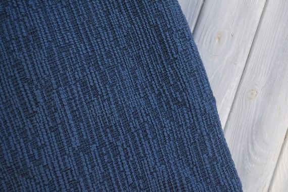 Жаккардовый чехол на угловой диван Rain без юбки индиго | Зображення 1