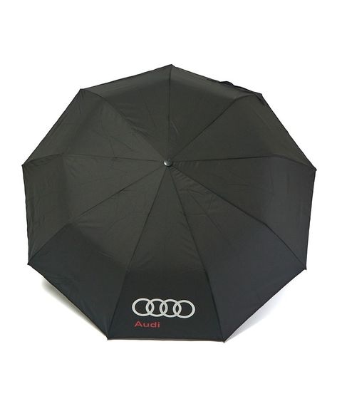Парасолька чоловіча 02J автомат на 9 спиць з логотипом Audi Чорний | Зображення 1