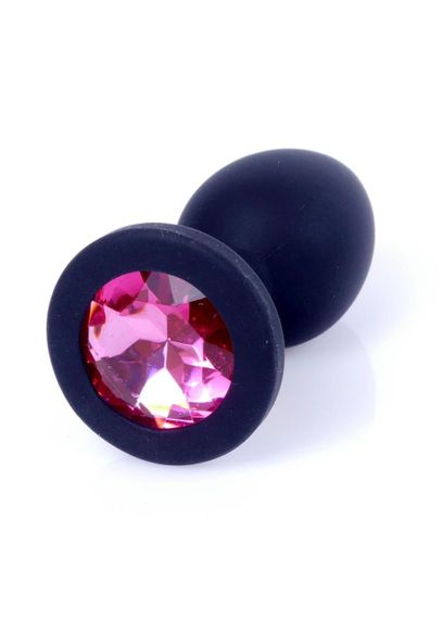 Анальна пробка - Jewellery Silicone Black Plug S Pink sexstyle | Зображення 1