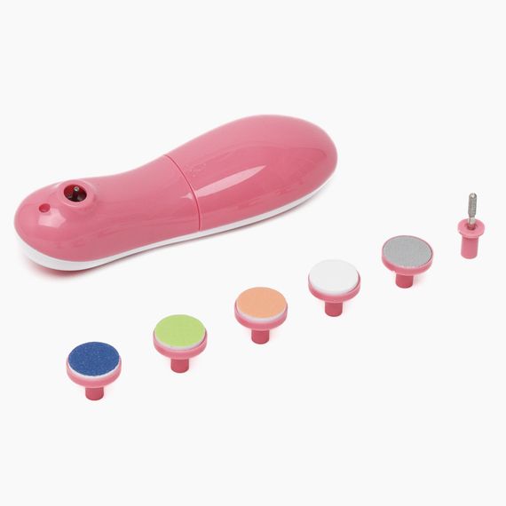 Електрична пилка для нігтів NAIL TRIMMER XL-667 рожева із 6 насадками та кейсом | Зображення 1