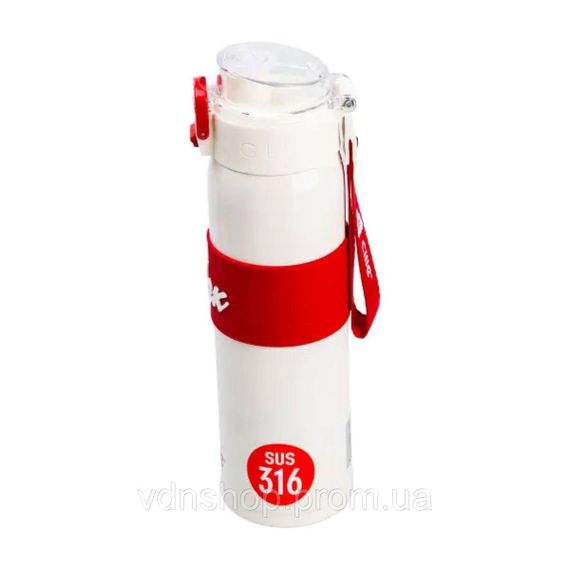 Термос Relax с поилкой с металлической колбой 520 мл Белый HP17304W | Зображення 2