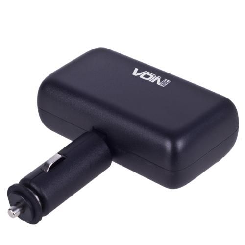 Розгалужувач (подовжувач) прикурювача VOIN 2 виходи +2USB 2400mA 12/24V SC-2004 змінний кут | Зображення 3