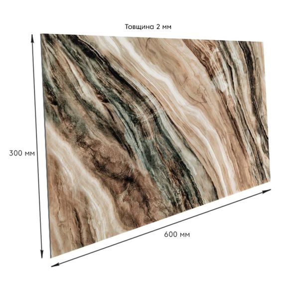 Самоклеюча стінова PET плитка 600*300*2mm (D) SW-00002309 | Зображення 2