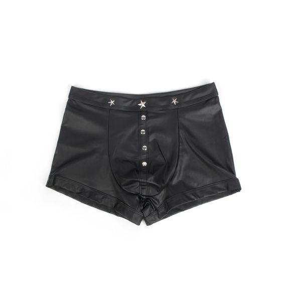 Чоловічі труси-боксери Star Night з імітацією шкіри, чорні, L sexstyle | Зображення 5