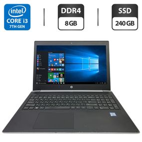Ноутбук Б-класс HP ProBook 450 G5 / 15.6" (1920x1080) IPS / Intel Core i3-7100U (2 (4) ядра по 2.4 GHz) / 8 GB DDR4 / 240 GB SSD / Intel HD Graphics 620 / WebCam б/у