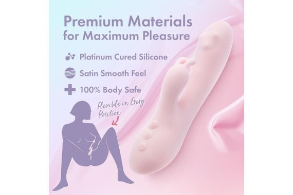 Вібратор-кролик Blush Play with Me для точки G та клітора, рожевий sexstyle | Зображення 5