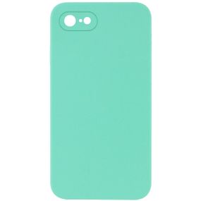 Silicone Case Square Full Camera Protective (AA) NOLOGO для Apple iPhone 7 / 8 / SE (2020) (4.7") Бірюзовий / Turquoise