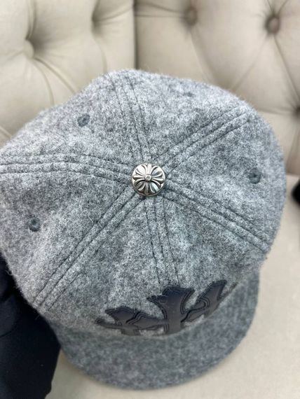 Кепка Chrome Hearts сіра кашемірова gu607 | Зображення 5