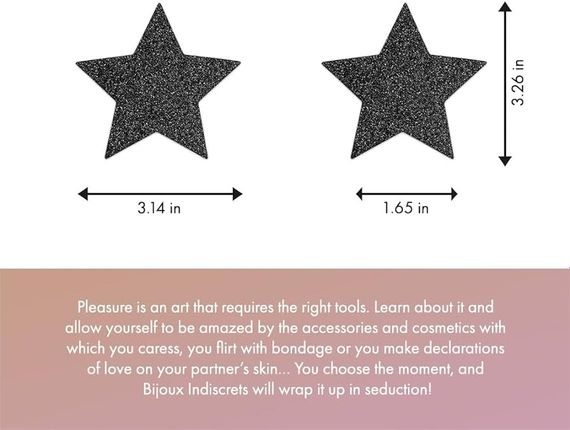 Пестиси у вигляді зірочок Bijoux Indiscrets, чорні | Зображення 6