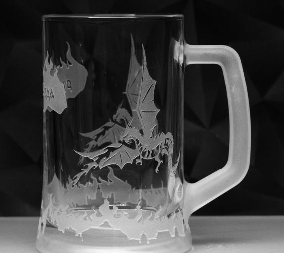 Подарочный бокал для пива  с гравировкой 670 мл надписи русни 3.14 глянец | Зображення 3