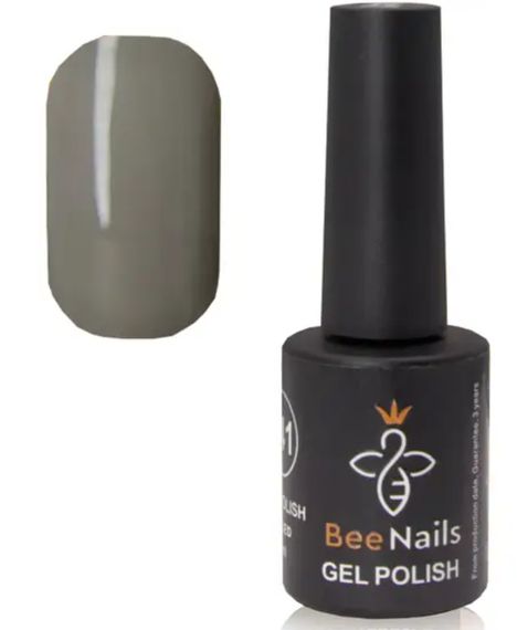 Гель-лак для ногтей Bee Nails 157 (тростниково-серый) 8мл | Зображення 1