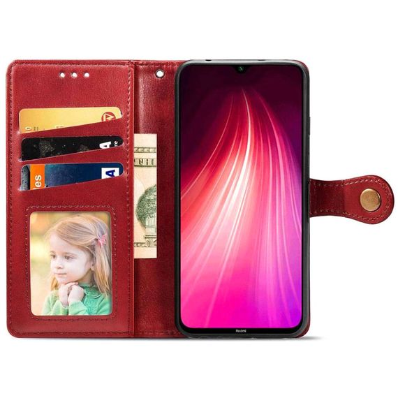 Кожаный чехол-книжка GETMAN Gallant (PU) для Xiaomi Redmi 10C Красный | Зображення 1