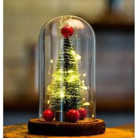 Новогодняя елка в колбе с LED подсветкой со светодиодной гирляндой