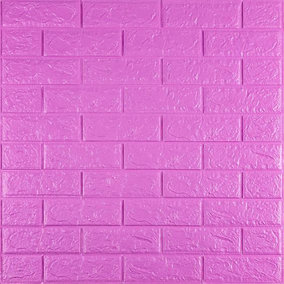 3D панель самоклеюча 700х770х5мм цегла Пурпурна (14-5) SW-00001334