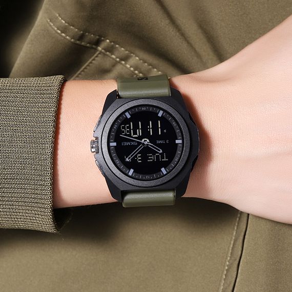 Чоловічий годинник Skmei 2199AG Army Green | Зображення 3