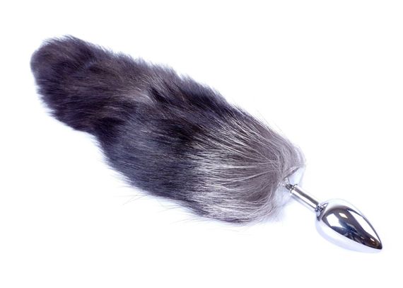 Анальна пробка Exclusivity Fox Tail Black Срібляста 2XL | Зображення 3