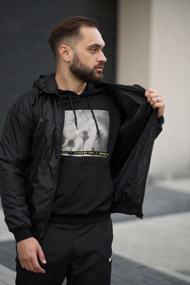 Вітровка чоловіча "Windrunner Jacket" Nike чорна | Зображення 7