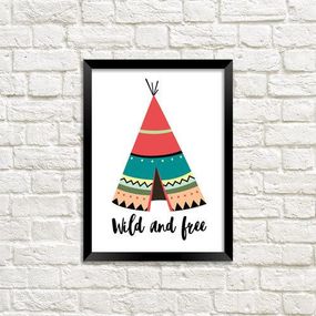 Постер в рамке Wild and free 15x21 см, A5 (MT5_18M023)