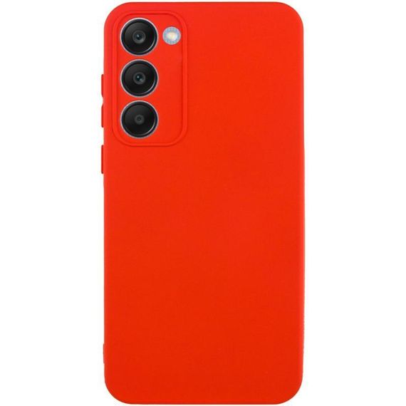 Чехол TPU GETMAN Liquid Silk Full Camera для Samsung Galaxy S23+ Красный / Red