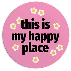 Килимок для мишки круглий This is my happy place 20 см (RKYL_23F015)