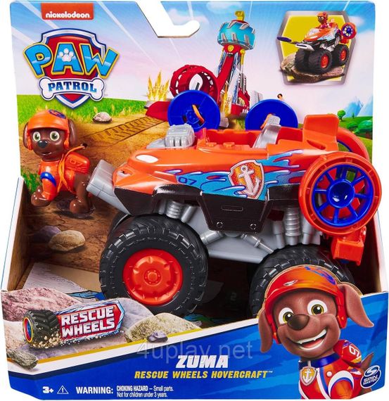 Paw Patrol Rescue Wheels Рятувальний монстр-трак з водієм Зума серії Мега колеса Щенячий патруль Оригінал | Зображення 1