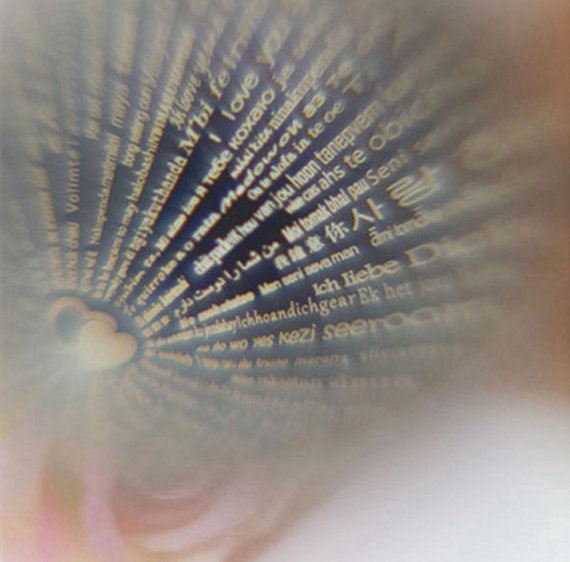 Кулон Сердце с проецирующей линзой "я тебя люблю на 100 языках мира" в коробке сердце. | Зображення 3