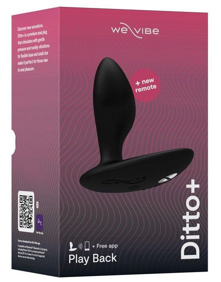 Анальна смарт-вібропробка We-Vibe Ditto+ Satin Black з пультом ДК Sex Aura | Зображення 9
