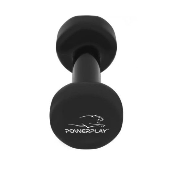 Гантель вінілова PowerPlay 2 кг PP_4121 Чорна 1 шт (PP_4121_2kg) | Зображення 1