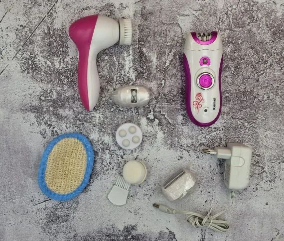 Епілятор жіночий багатофункціональний 6 в 1 пінцетний Kemei KM-3066 | Зображення 4