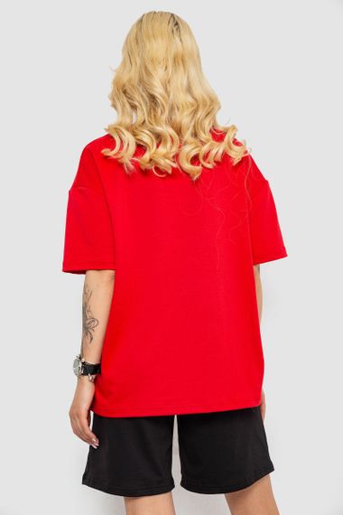 Костюм женский повседневный, цвет красный, 241R5004-1 | Зображення 3