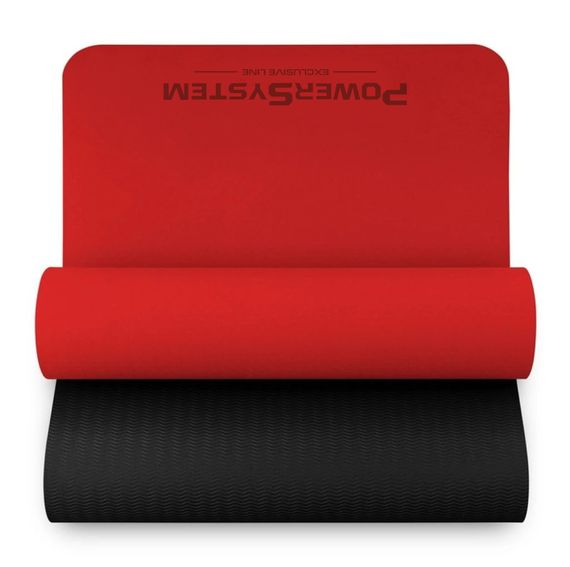 Килимок для йоги та фітнесу Power System PS-4060 TPE Yoga Mat Premium  Red (183х61х0.6) | Зображення 1