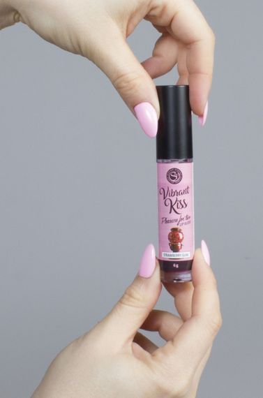 Блиск для губ з ефектом вібрації Secret Play - LIP GLOSS Vibrant Kiss Strawberry Gum, 6 грам sexstyle | Зображення 2