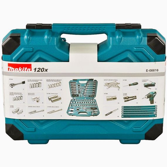 Набір інструментів (120 предметів) Makita E-06616 | Зображення 6