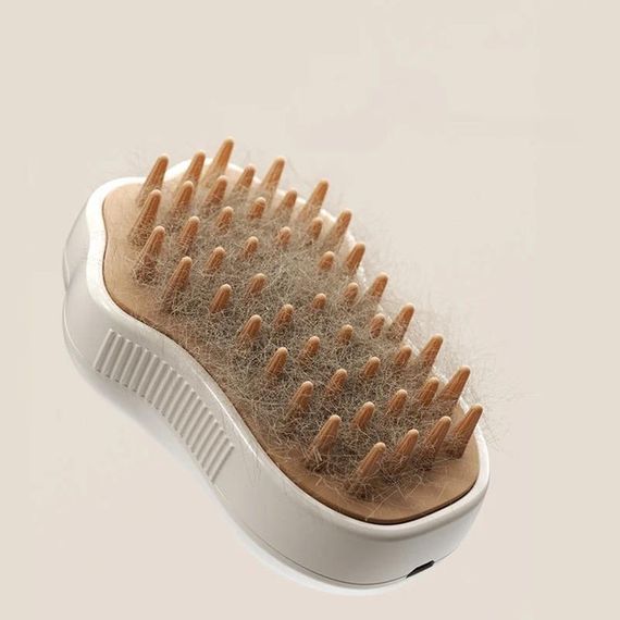 Парова щітка масажер спрей 3 в 1 PET SPRAY MASSAGE BRUSH для вичісування собак і котів з паровим розпилювачем | Зображення 2