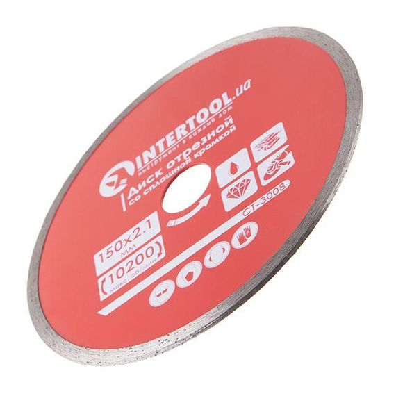 Диск відрізний алмазний із суцільною крайкою INTERTOOL CT-30081 | Зображення 2