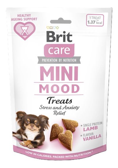 Ласощі для собак малих порід для зниження тривожності Brit Care Mini Treats Mood, 50 гр