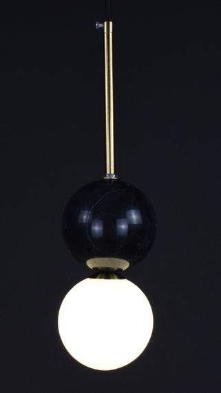 Люстра підвісна на 1 лампочку 27834 Чорний 40-150х10х10 см. | Зображення 2