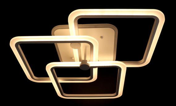 Люстра світлодіодна стельова LED світильник для квартири на стелю лед з пультом 25763 Білий 14х55х55 см. | Зображення 2