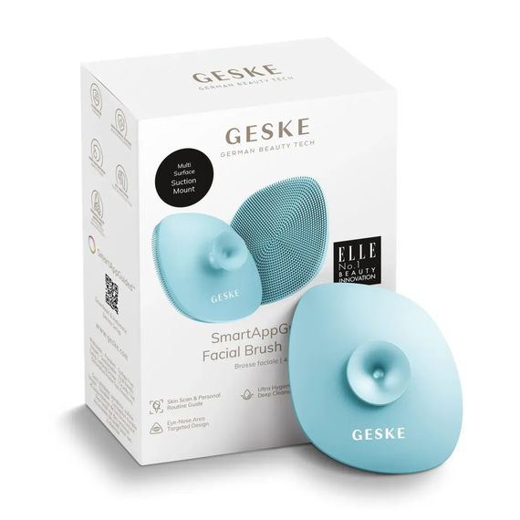 Щітка для обличчя GESKE Facial Brush 4в1 з тримачем white, Бірюзовий | Зображення 8