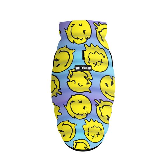 Курточка для собак WAUDOG Clothes малюнок "Смайли на блакитному", S30, В 58-62 см, С 42-46 см | Зображення 3