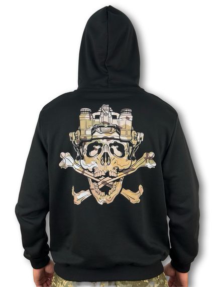 Чорна ХУДІ з принтом "JOLLY ROGER" Розмір S | Зображення 2