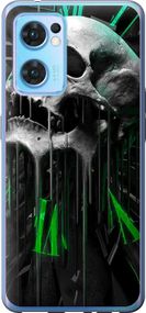 Чехол на Oppo Reno7 5G Череп-часы "4100u-2669-17620"