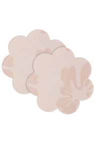 Одноразовые гладкие наклейки Julimex PS-04 цветочки Бежевый ONE SIZE (4 пары)