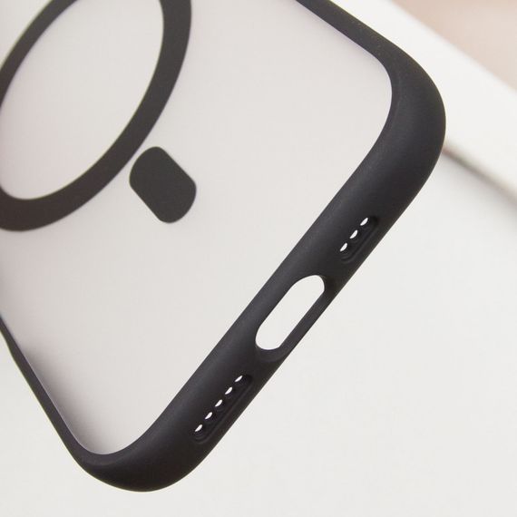 TPU+PC чохол Blueo Skin Friendly Frosted with MagSafe для Apple iPhone 16 Pro Max (6.9") Чорний | Зображення 6