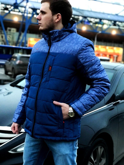 Куртка Найк асфальт блакитний XL XXL