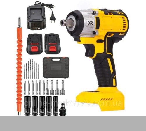 Акумуляторний ударний гайковерт з високим крутящим моментом DeWalt DCF922D2T 36V 5.0Ah у жовтій валізі (47735-DCF922D2T_1883)