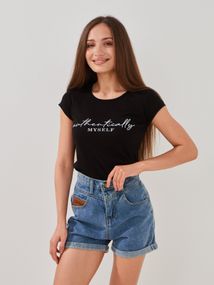 Футболка з принтом жіноча GENUA 26411 M Чорний shop (2000999569753)