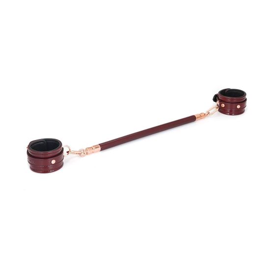 Фіксатор-розпірка для ніг або рук Liebe Seele Wine Red Spreader Bar, дерево + натуральна шкіра Sex Aura | Зображення 5